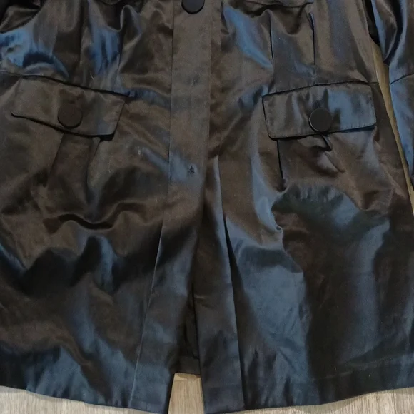 Women Dress Coat Black Satin Plus sz 24 NYGARD COLLECTION b47 Gorgeous